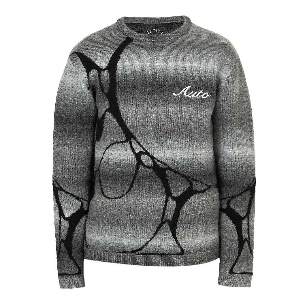 Black Gradient Spider Web Sweater
